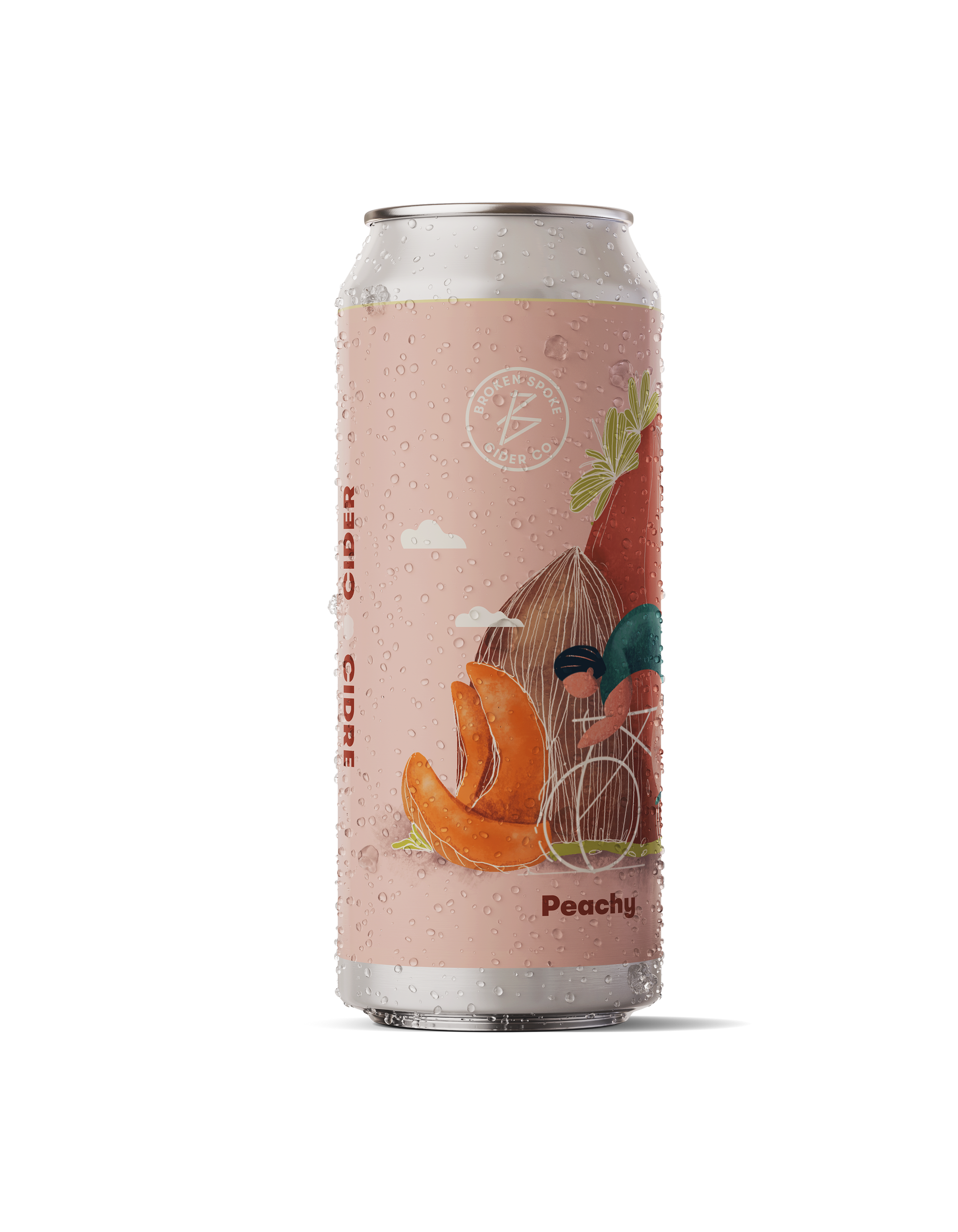 Left of Can Peachy Cider